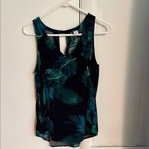 Old Navy Green and Blue Cut Out Tank Top